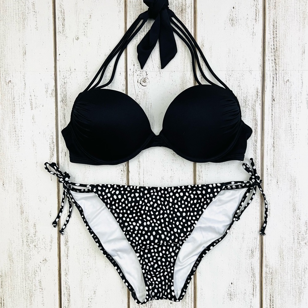 34C/Large Victoria’s Secret Push Up Top Bikini Swim Set